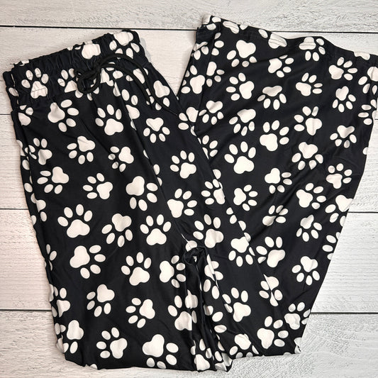 Black & White Paw Prints Lounge Pants