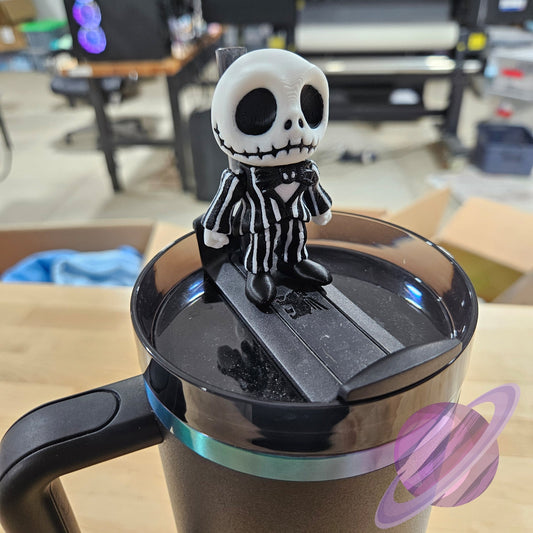NIGHTMARE SKELETON-3D PRINTED STRAW BUDDY