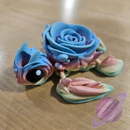 PASTEL ROSE TURTLE-3D PRINTED STRAW BUDDY