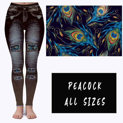 LEGGING JEAN RUN-PEACOCK (ACTIVE BACK POCKETS)