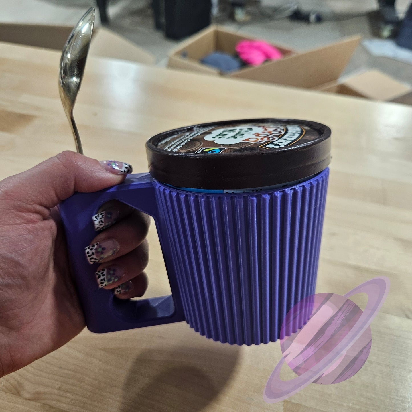 3D PRINTED ICE CREAM PINT HOLDER