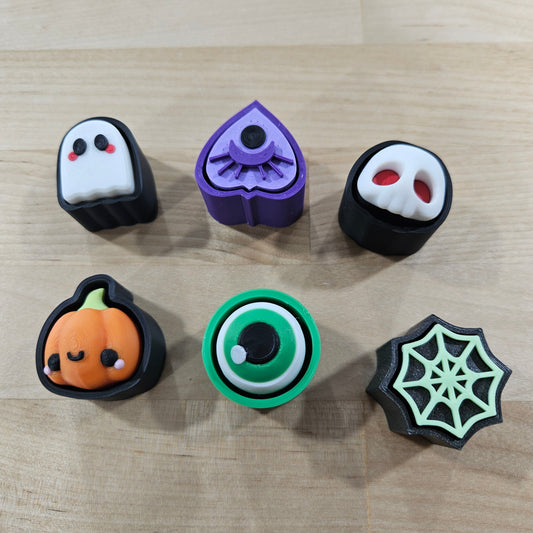 6 PACK- 3D PRINTED HOLIDAY CLICKER FIDGETS
