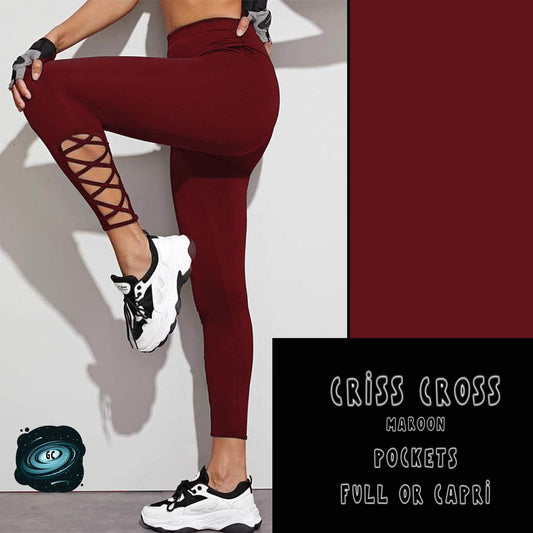 CRISS CROS RUN- MAROON