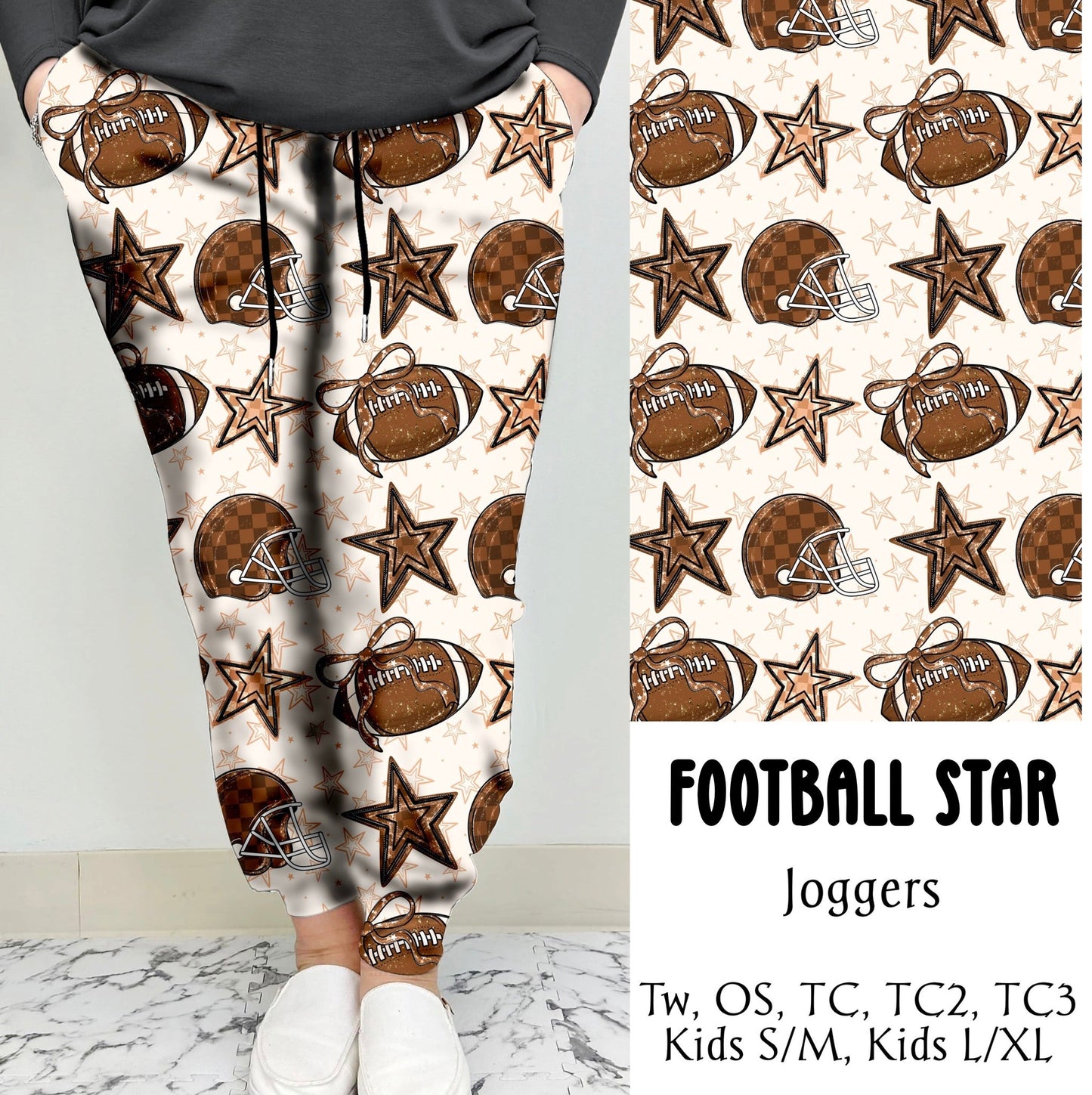 Football Star Leggings/Joggers | Run Ends 7/28| ETA 42 days