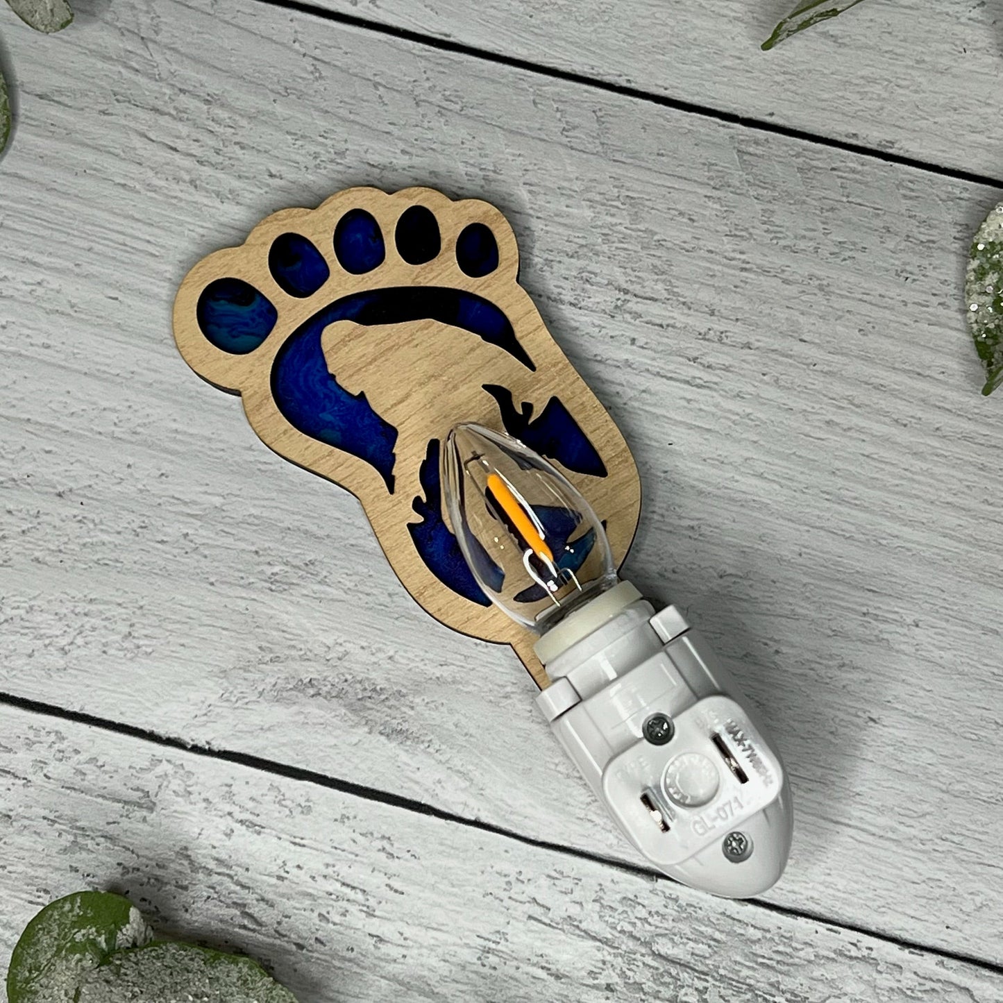 Bigfoot Foot Print - Sasquatch - Handcrafted Night Light