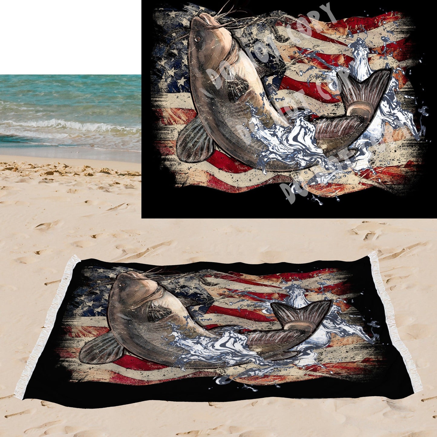 American Bass-OVERSIZED BEACH TOWEL 6-PREORDER CLOSING 3/20