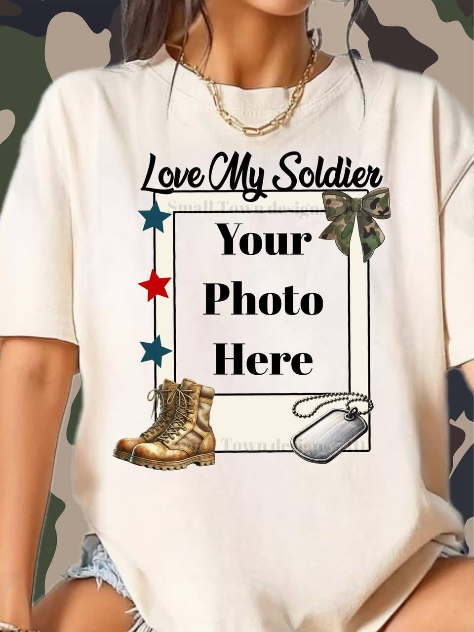 LOVE MY SOLDIER PHOTO TEE