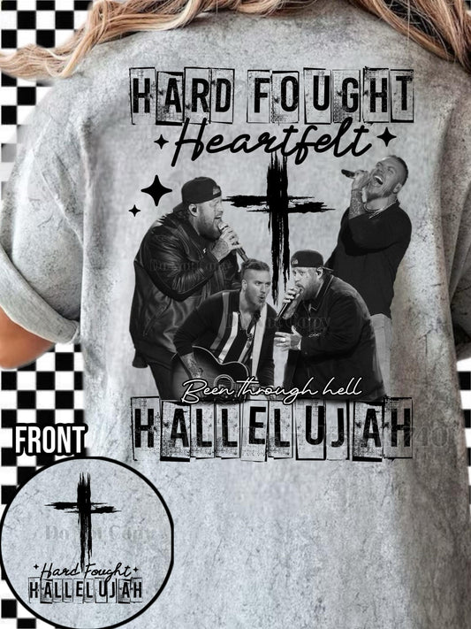 HARD FOUGHT- DOUBLE SIDED TEE
