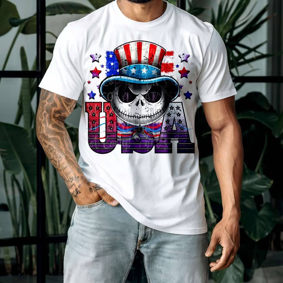 USA SKELETON TEE