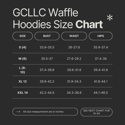 BLING GF - CUSTOM WAFFLE HOODIES PREORDER CLOSING 9/30