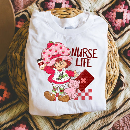STRAWBERRY NURSE LIFE TEE