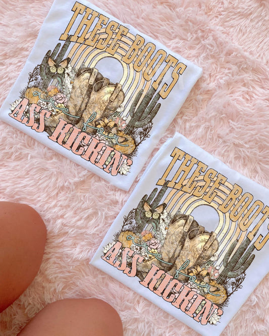 ASS KICKIN BOOTS TEE