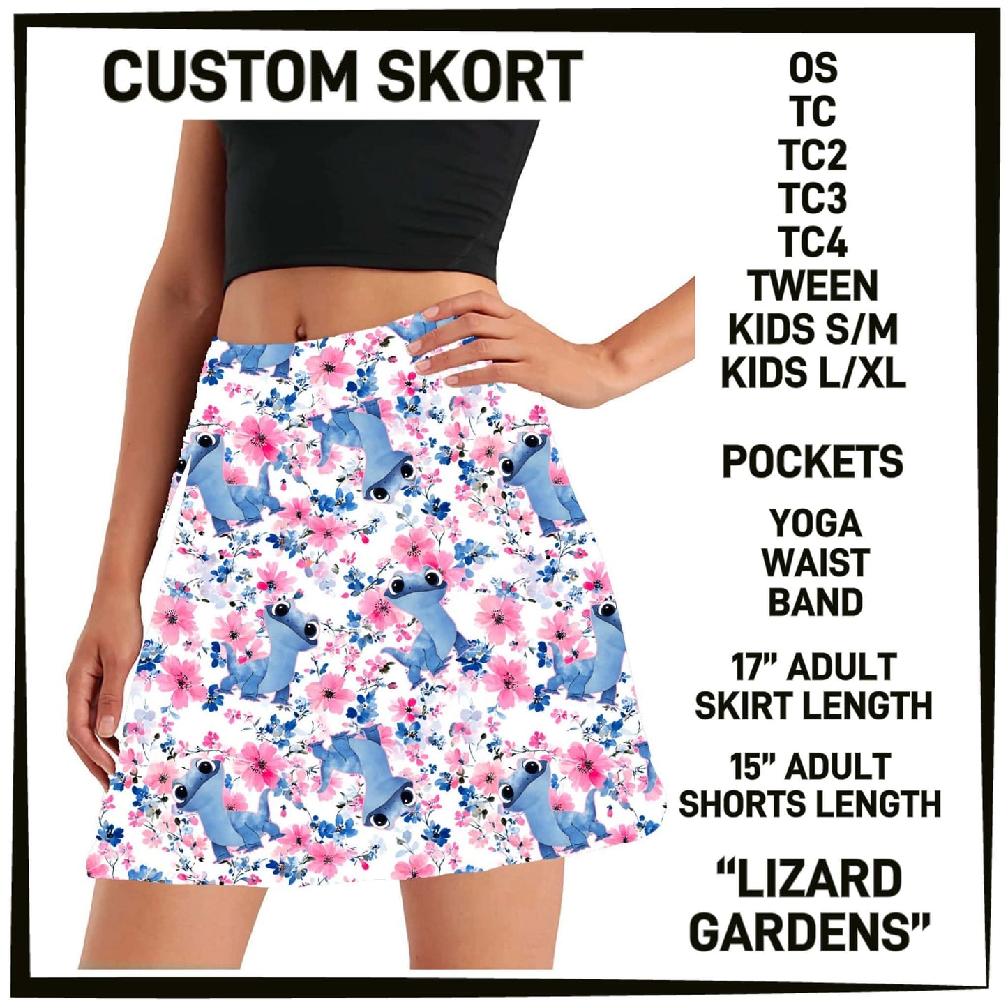 ML2G - Lizard Gardens Skort with Pockets - Preorder Closing 2/22 ETA: Late April