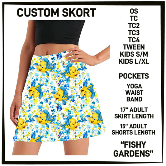 ML2G - Fishy Gardens Skort with Pockets - Preorder Closing 2/22 ETA: Late April