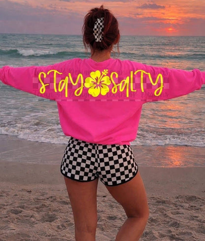 STAY SALTY BACK GRAPHIC SWEATSHIRT