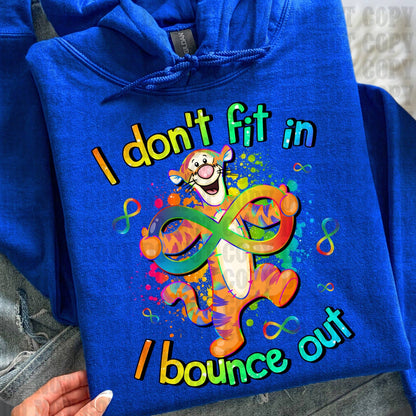 I BOUNCE OUT AUTISM AWARENESS HOODIE