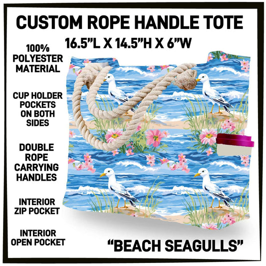 R4PT - Beach Seagulls Rope Handle Tote - Preorder Closing 4/28 ETA: Late June