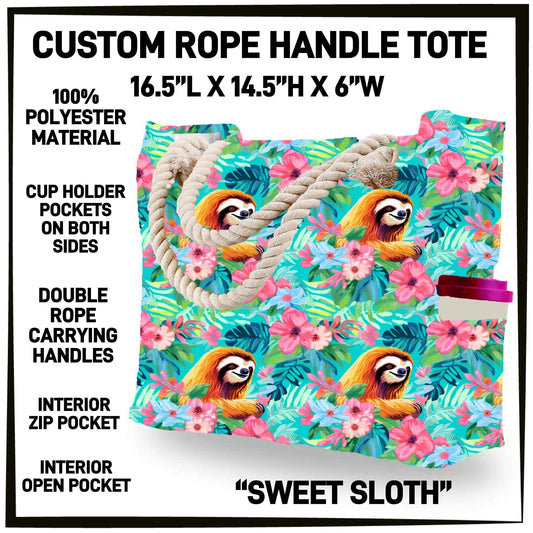R4PT - Sweet Sloth Rope Handle Tote - Preorder Closing 4/28 ETA: Late June