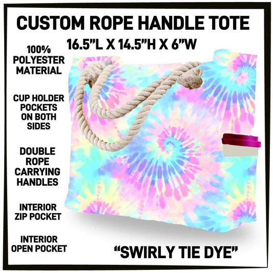 R4PT - Swirly Tie Dye Rope Handle Tote - Preorder Closing 4/28 ETA: Late June