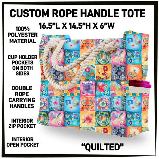 R4PT - Quilted Rope Handle Tote - Preorder Closing 4/28 ETA: Late June