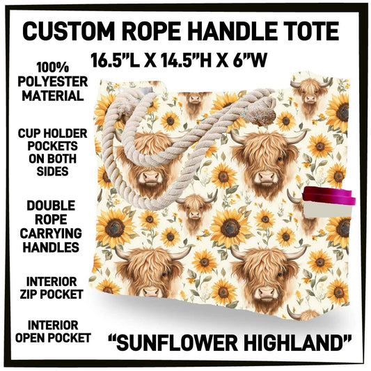 R4PT - Sunflower Highland Rope Handle Tote - Preorder Closing 4/28 ETA: Late June
