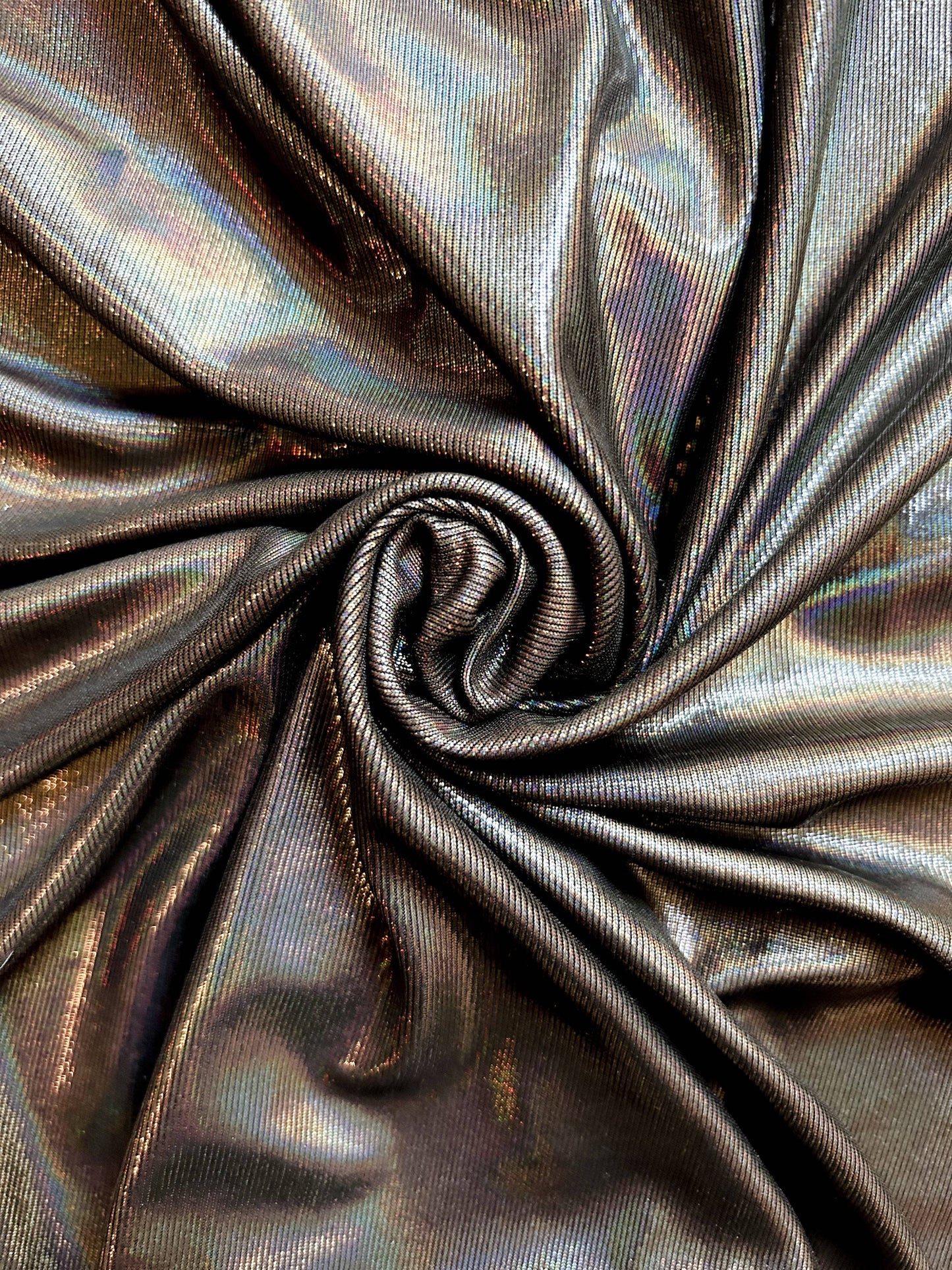 Halo Holographic Button-Up Blouse: Red Tinsel / L/XL