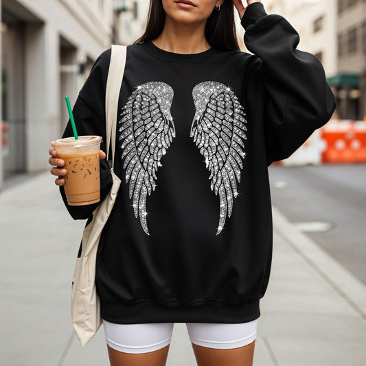 Halftone Angel Wings Sweatshirt