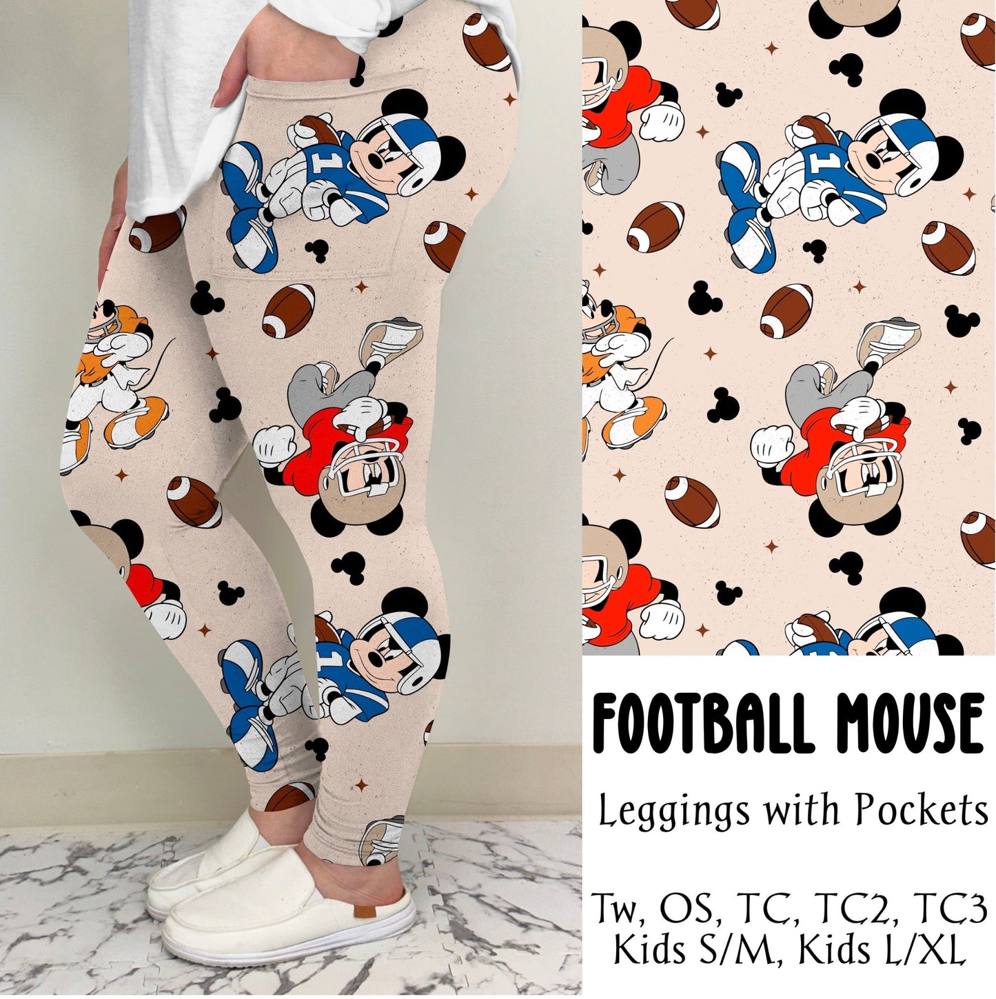 Football Mouse Leggings/Joggers | Run Ends 7/28| ETA 42 days