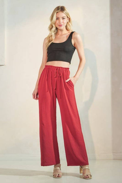 EP6836-14 KNEE LENGTH SOLID CASUAL PANTS: Black / 2-2-2 (S-M-L)
