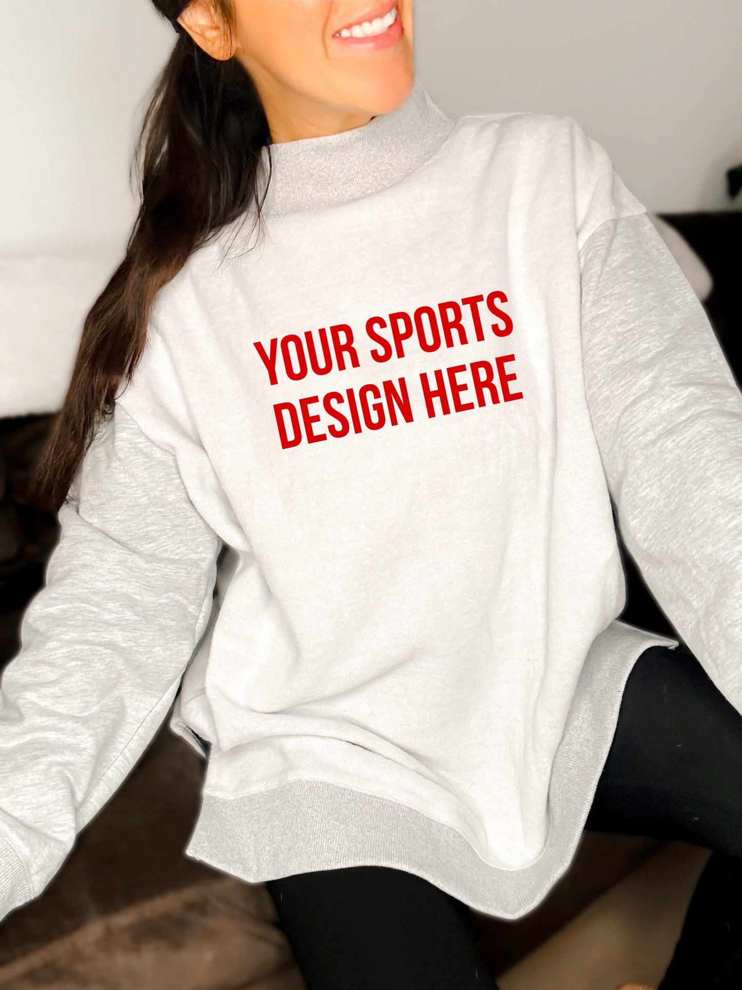 Oversized Inside Out and Reversible Mockneck Sweatshirt