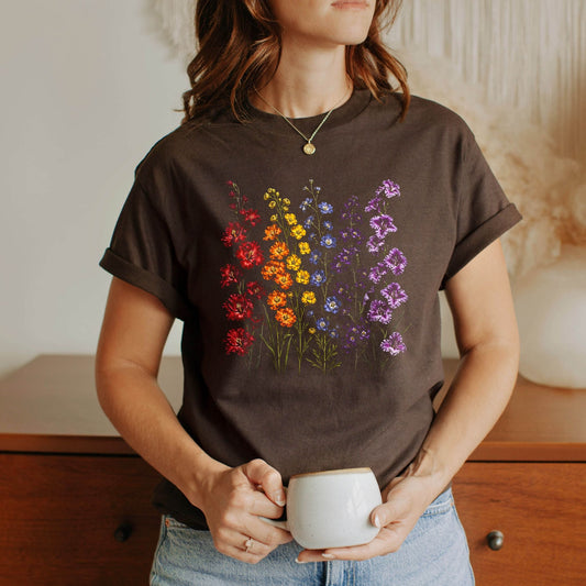 Halftone Flowers Tshirt