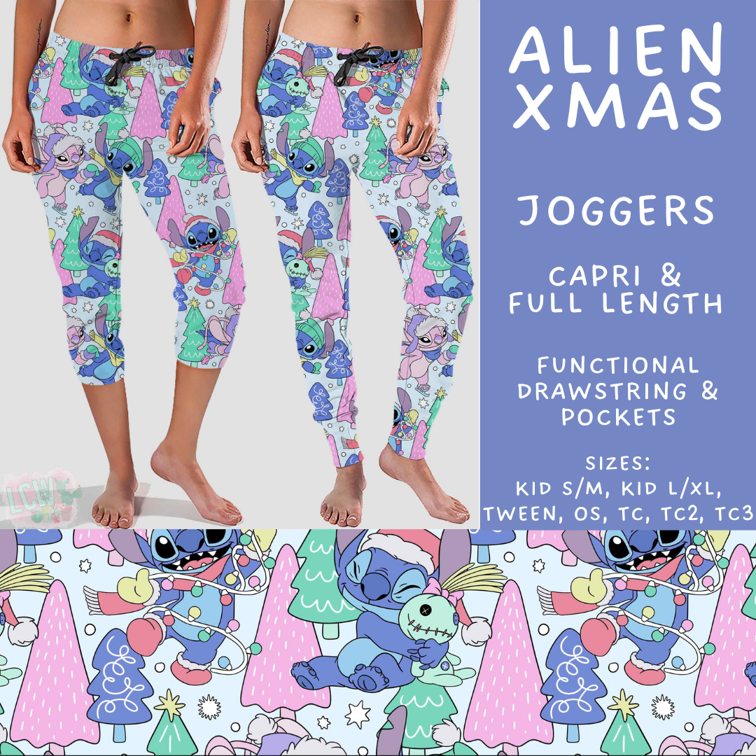 Batch #558 - Magical Character Christmas - Closes 7/20 - ETA mid/late Sept - Alien Xmas Full and Capri Length Joggers