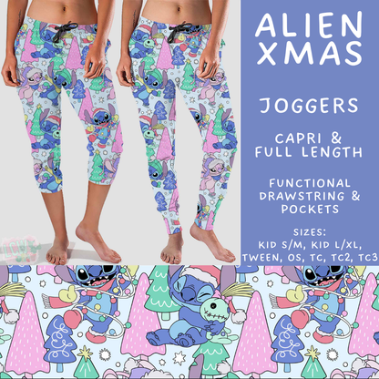 Batch #558 - Magical Character Christmas - Closes 7/20 - ETA mid/late Sept - Alien Xmas Full and Capri Length Joggers