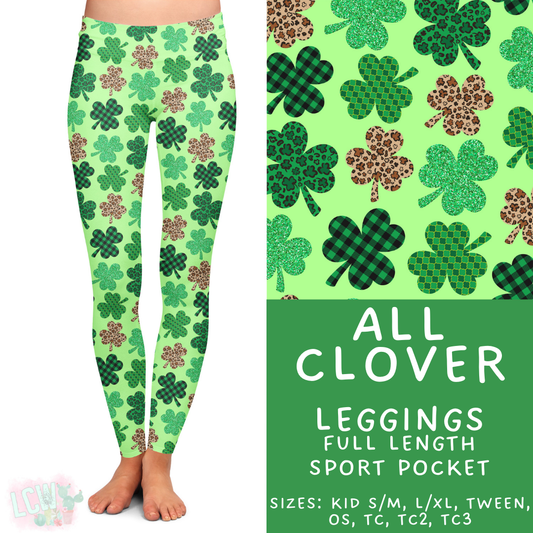 Batch #464 - Lucky Charm Collection - Closes 12/17 - ETA early Feb - All Clover Full Length Leggings