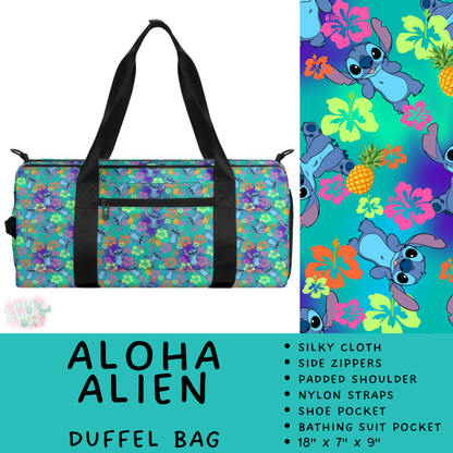 Batch #609 - Travel Collection 2 - Closes 11/6 - ETA early Jan - Aloha Alien Duffel Bag