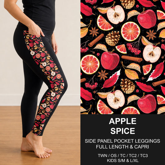 B308 - Preorder Apple Spice Side Panel Pocket Leggings (Closes 8/16. ETA: late Oct.)
