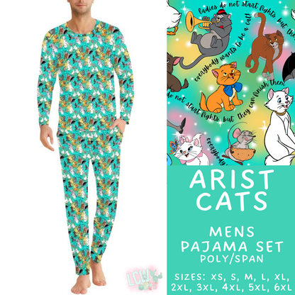 Batch #590 - Magical Family Pajamas - Closes 9/18 - ETA mid Nov - Arist Cats Men's Pajama Set
