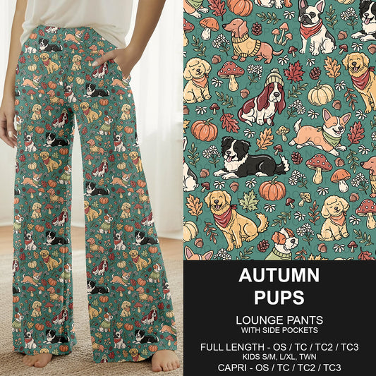 B308 - Preorder Autumn Pups Lounge Pants (Closes 8/16. ETA: late Oct.)
