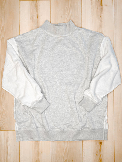Oversized Inside Out and Reversible Mockneck Sweatshirt