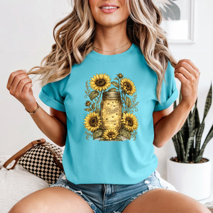 Sunflower Mason Jar Tshirt