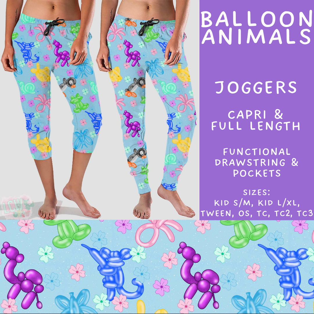 Batch #578 - July Request Run - Closes 8/31 - ETA late October - Balloon Animals Full and Capri Length Joggers