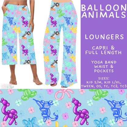 Batch #578 - July Request Run - Closes 8/31 - ETA late October - Balloon Animals Capri and Full Length Loungers