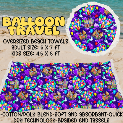 Balloon Travel-OVERSIZED BEACH TOWEL 6-PREORDER CLOSING 3/20