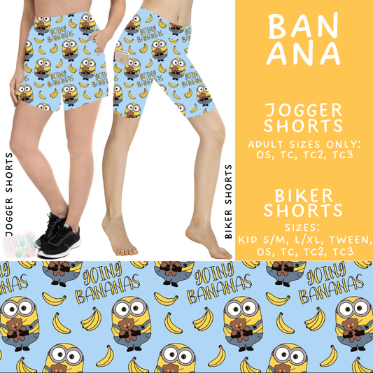 Batch #531 - Cool Characters 15 - Closes 5/18 - ETA late July - Ban Ana Biker & Jogger Shorts