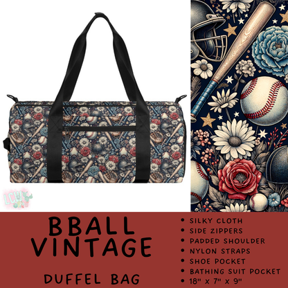 Batch #609 - Travel Collection 2 - Closes 11/6 - ETA early Jan - BBall Vintage Duffel Bag