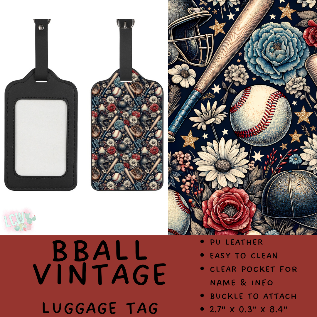 Batch #609 - Travel Collection 2 - Closes 11/6 - ETA early Jan - BBall Vintage Luggage Tag