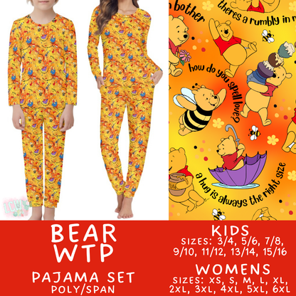 Batch #590 - Magical Family Pajamas - Closes 9/18 - ETA mid Nov - Bear WTP Women's & Kid's Pajama Set