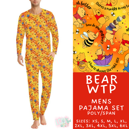 Batch #590 - Magical Family Pajamas - Closes 9/18 - ETA mid Nov - Bear WTP Men's Pajama Set