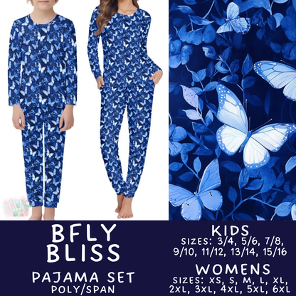 Batch #587 - Family Pajamas 2 - Closes 9/18 - ETA mid Nov - Bfly Bliss Women's & Kid's Pajama Set