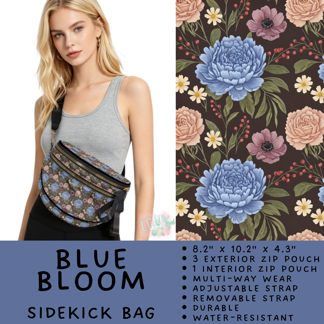 Batch #579 - Sidekick Bags 2 - Closes 9/2 - ETA early November - Blue Bloom Sidekick Bag